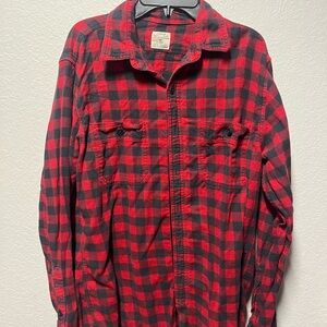 Red and Black Plaid Men's Shirt